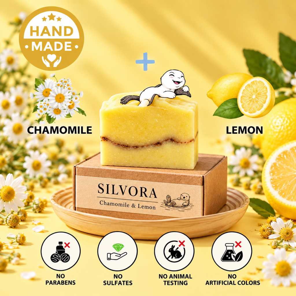 SILVORA chamomile lemon natural bar soap