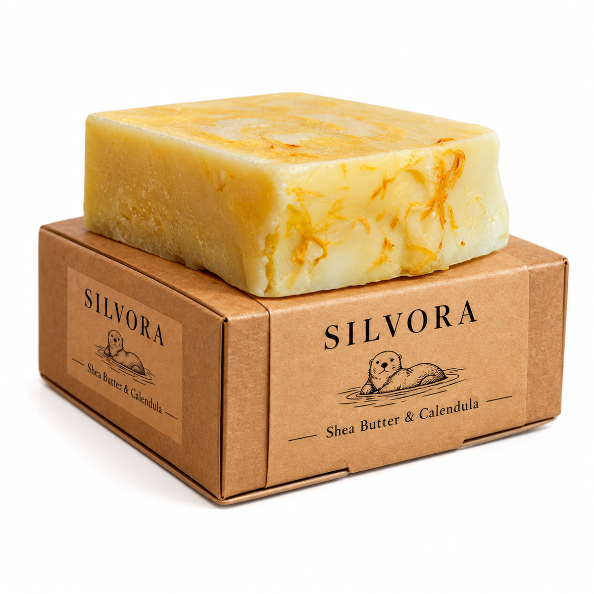 SILVORA shea butter calendula natural bar soap