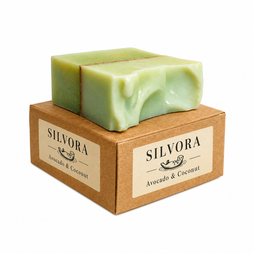 SILVORA avocado coconut oil natural bar soap