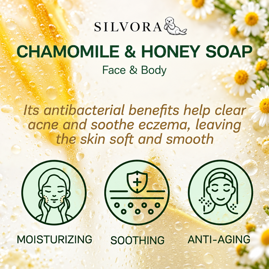 SILVORA natural soaps set 4 bars