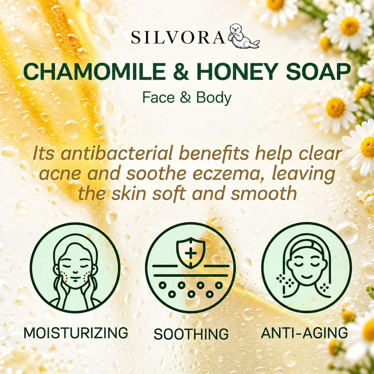 SILVORA natural soaps set 4 bars