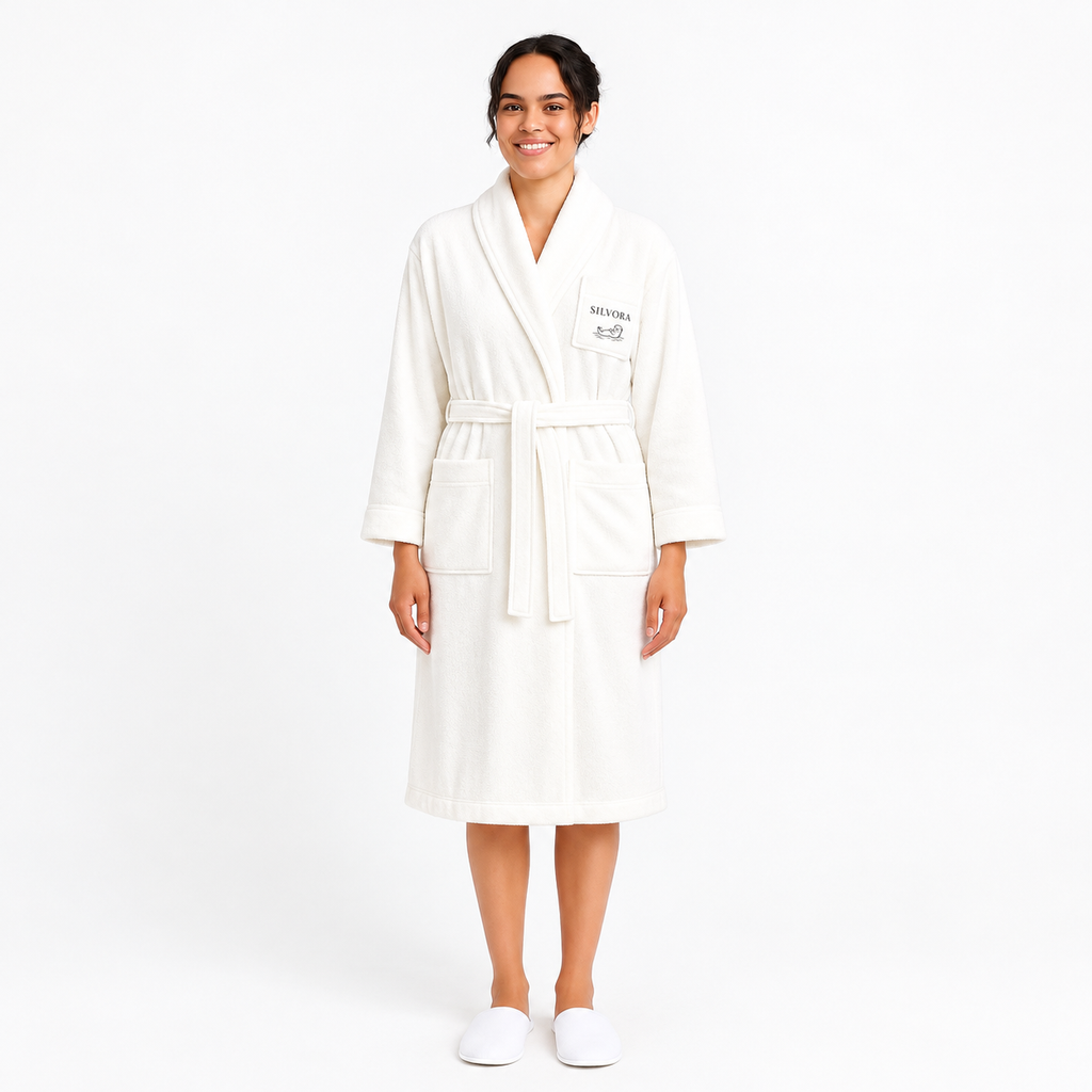 SILVORA 100 cotton bathrobe