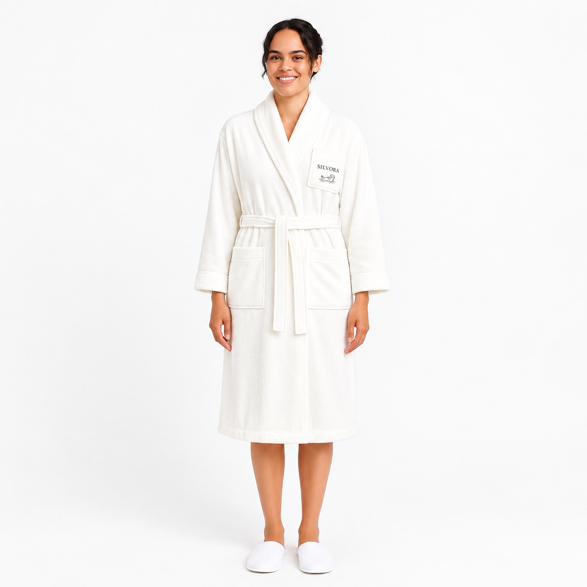 SILVORA 100 cotton bathrobe