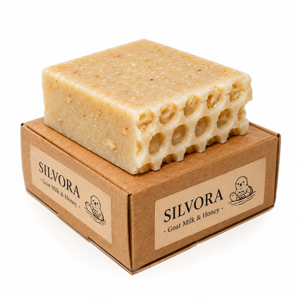 SILVORA goat milk honey natural bar soap