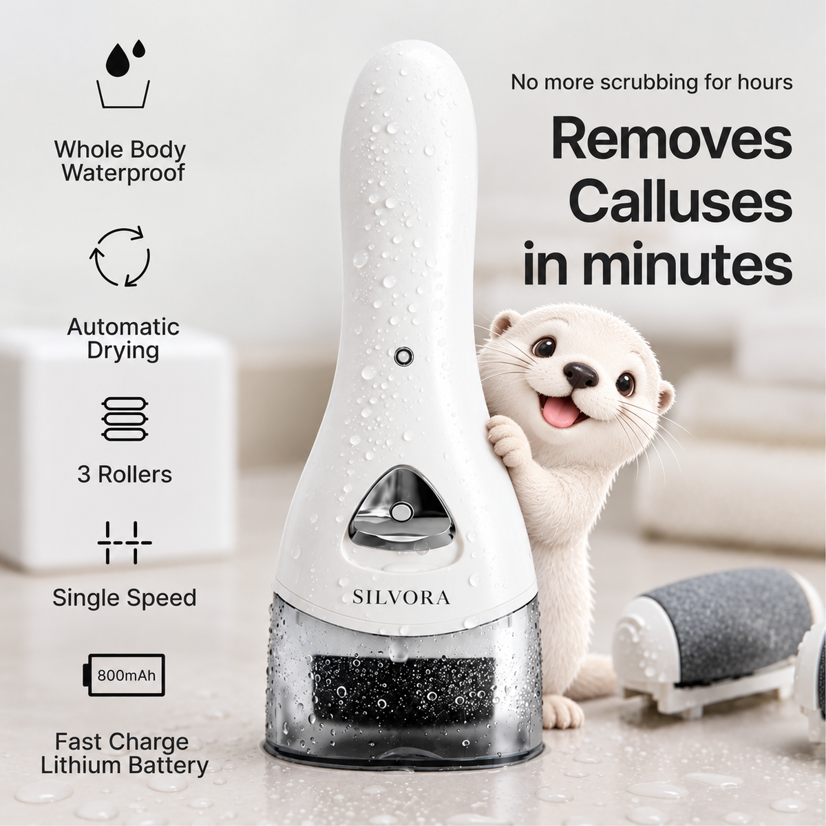 SILVORA rechargeable foot callus remover