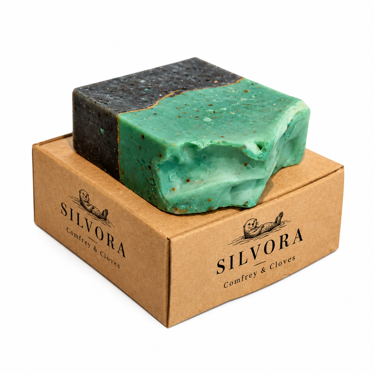 SILVORA comfrey cloves natural bar soap