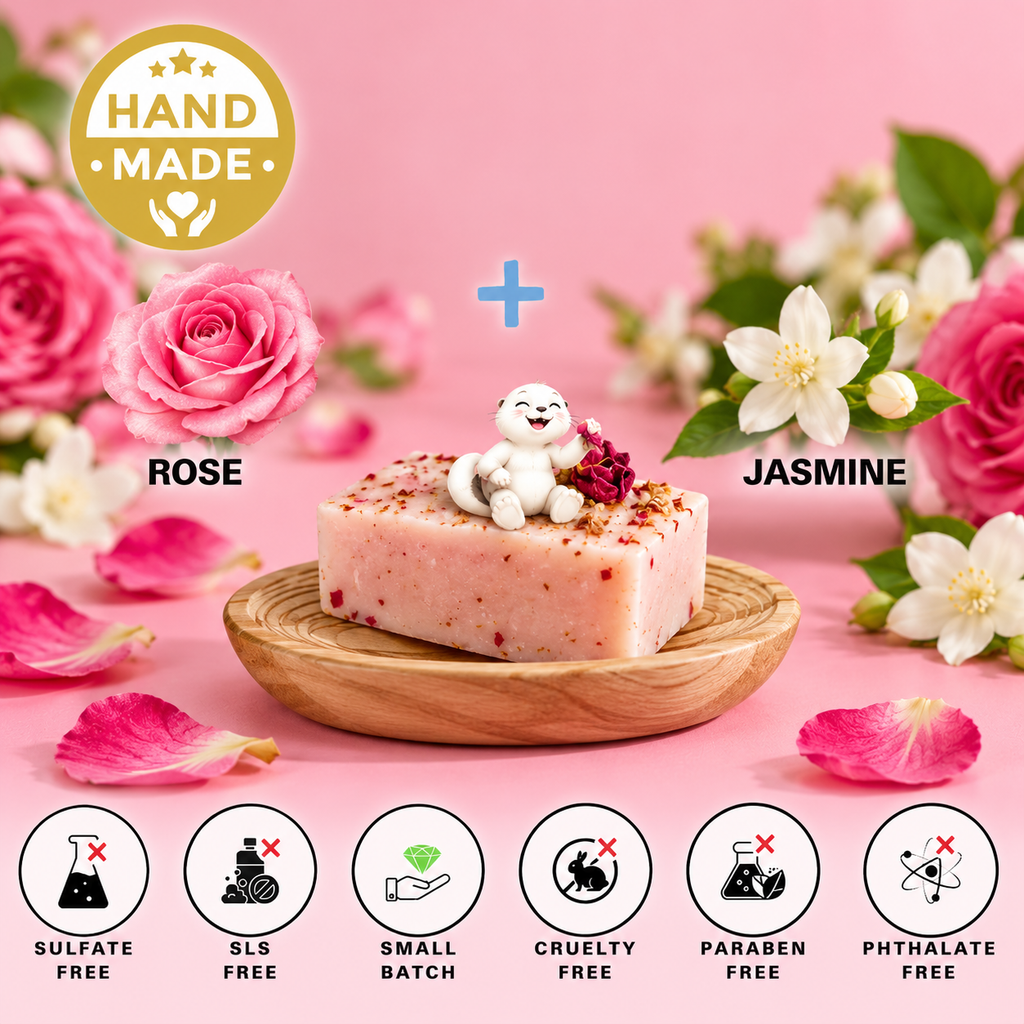 SILVORA rose jasmine natural bar soap