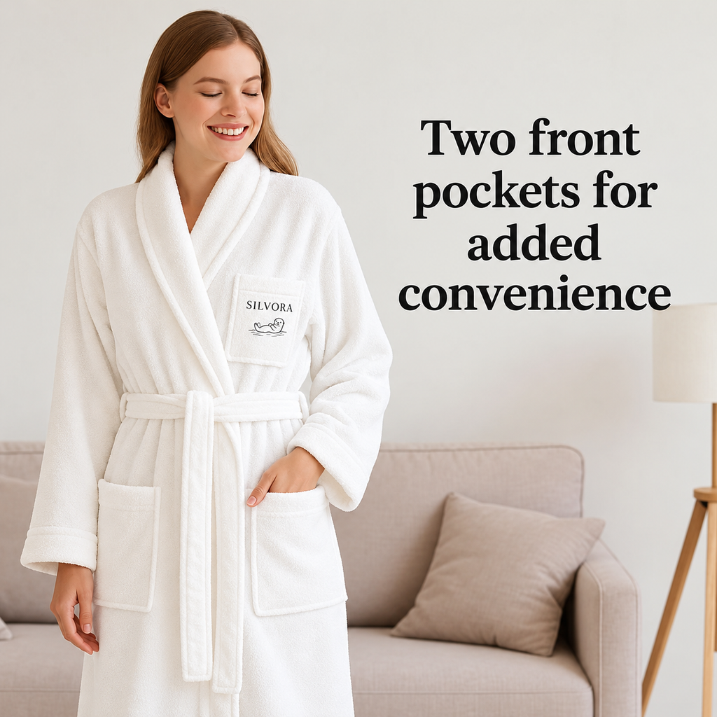 SILVORA 100 cotton bathrobe