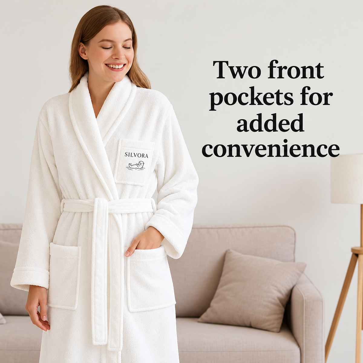 SILVORA 100 cotton bathrobe