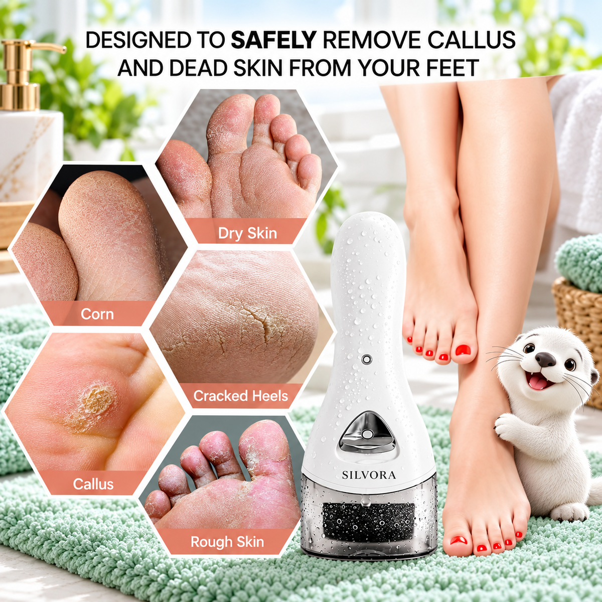 SILVORA rechargeable foot callus remover