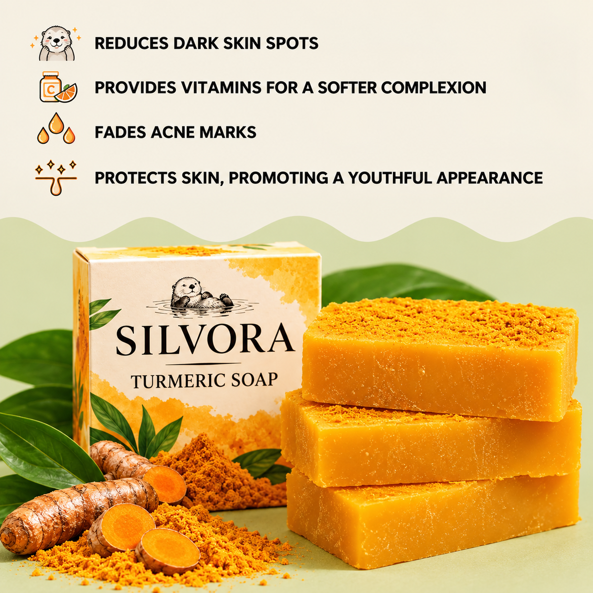 SILVORA turmeric soap