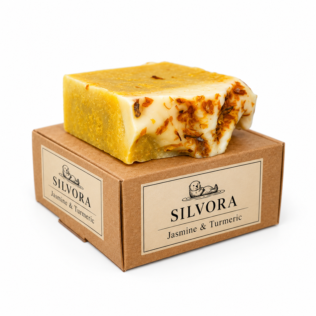SILVORA jasmine turmeric natural bar soap