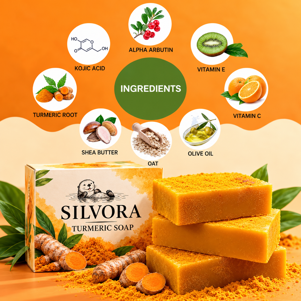 SILVORA turmeric soap