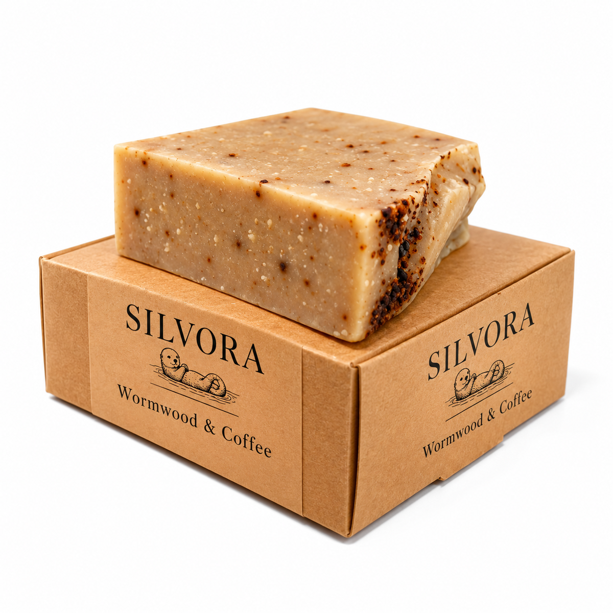 SILVORA wormwood coffee natural bar soap