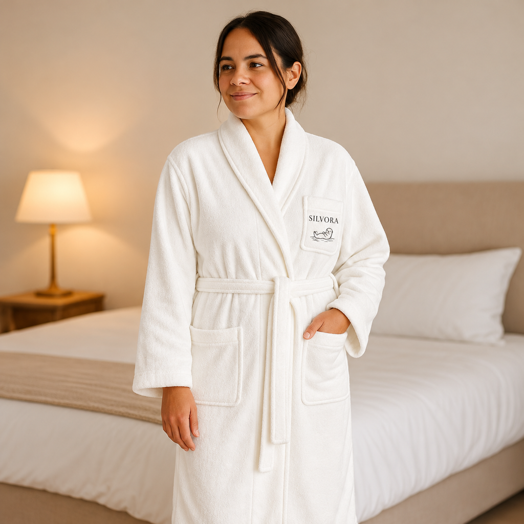 SILVORA 100 cotton bathrobe