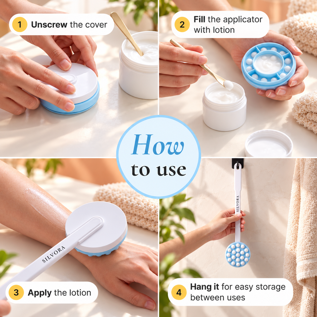 SILVORA back lotion applicator