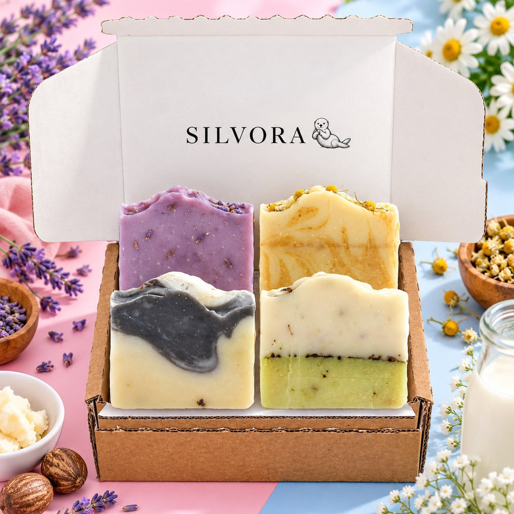 SILVORA Natural Soaps Set