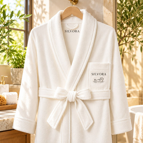 SILVORA Cotton Bathrobe
