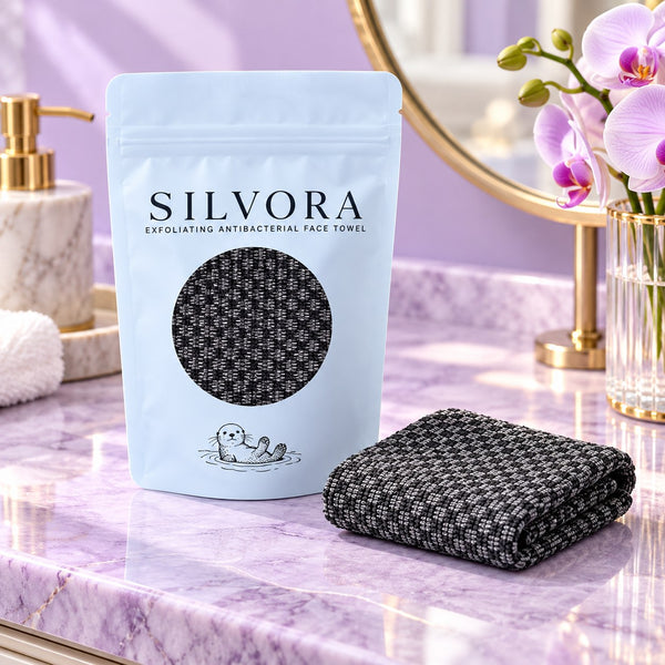SILVORA Exfoliating Face Towel